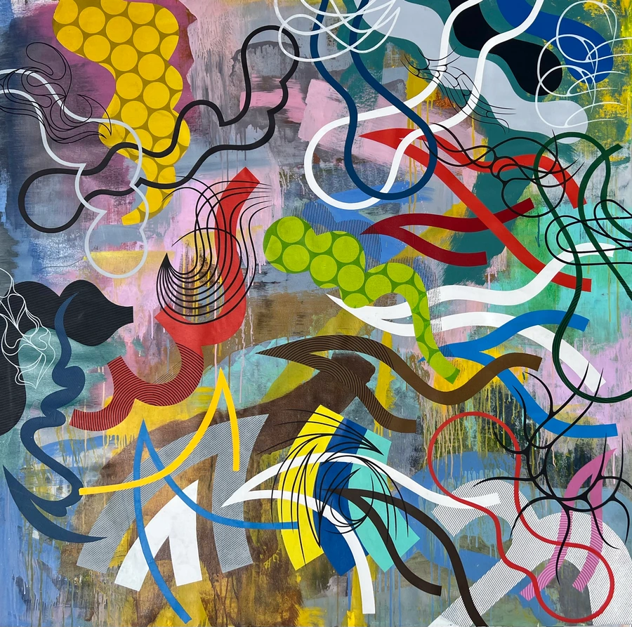 Just Mingling, 2021 — Acrylic on canvas