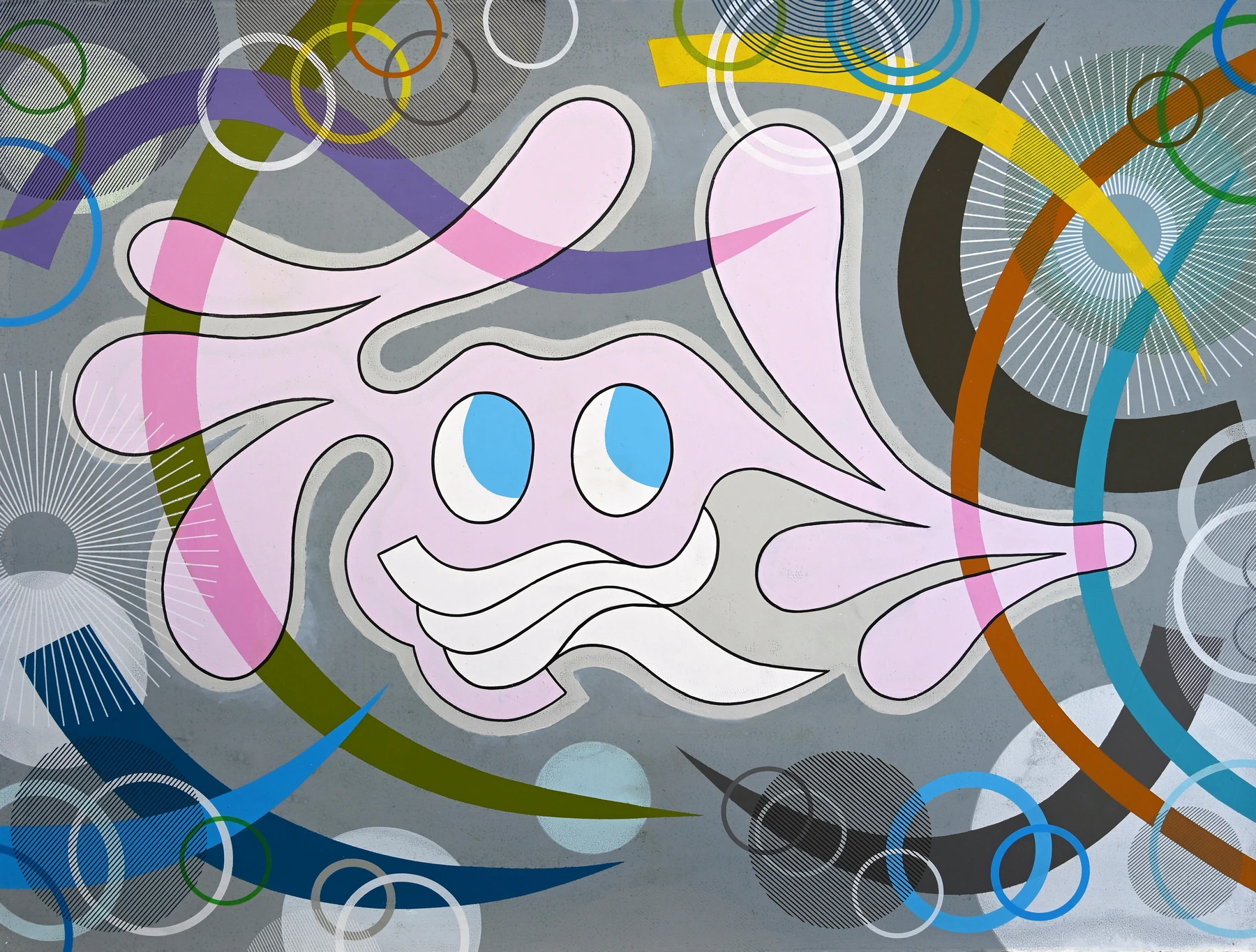 Trickster Returns, 2024 — Acrylic on Arches paper