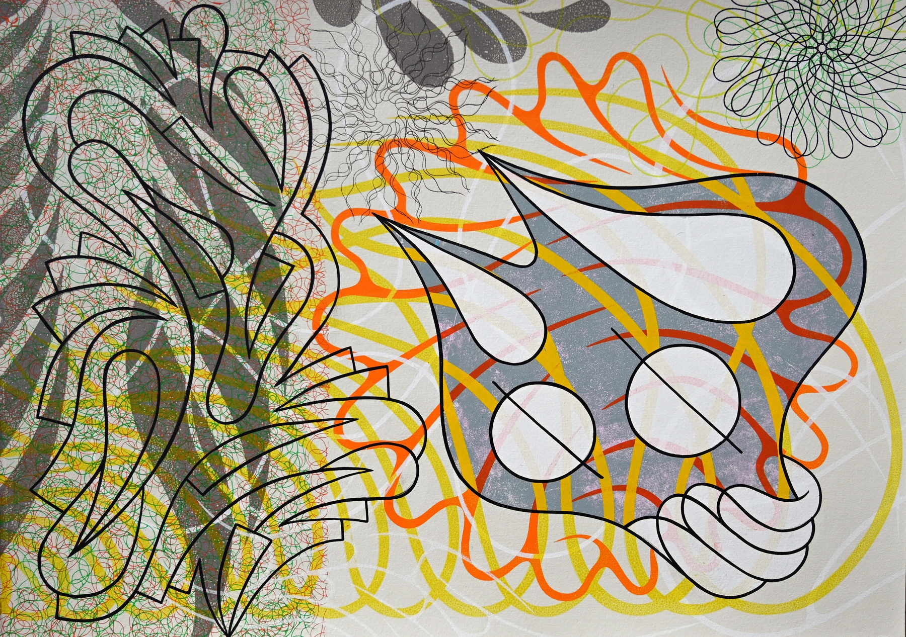 Slush Intruder, 2025 — Acrylic on Arches paper