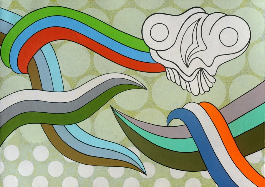 Entwined, 2021 — Acrylic on Arches paper