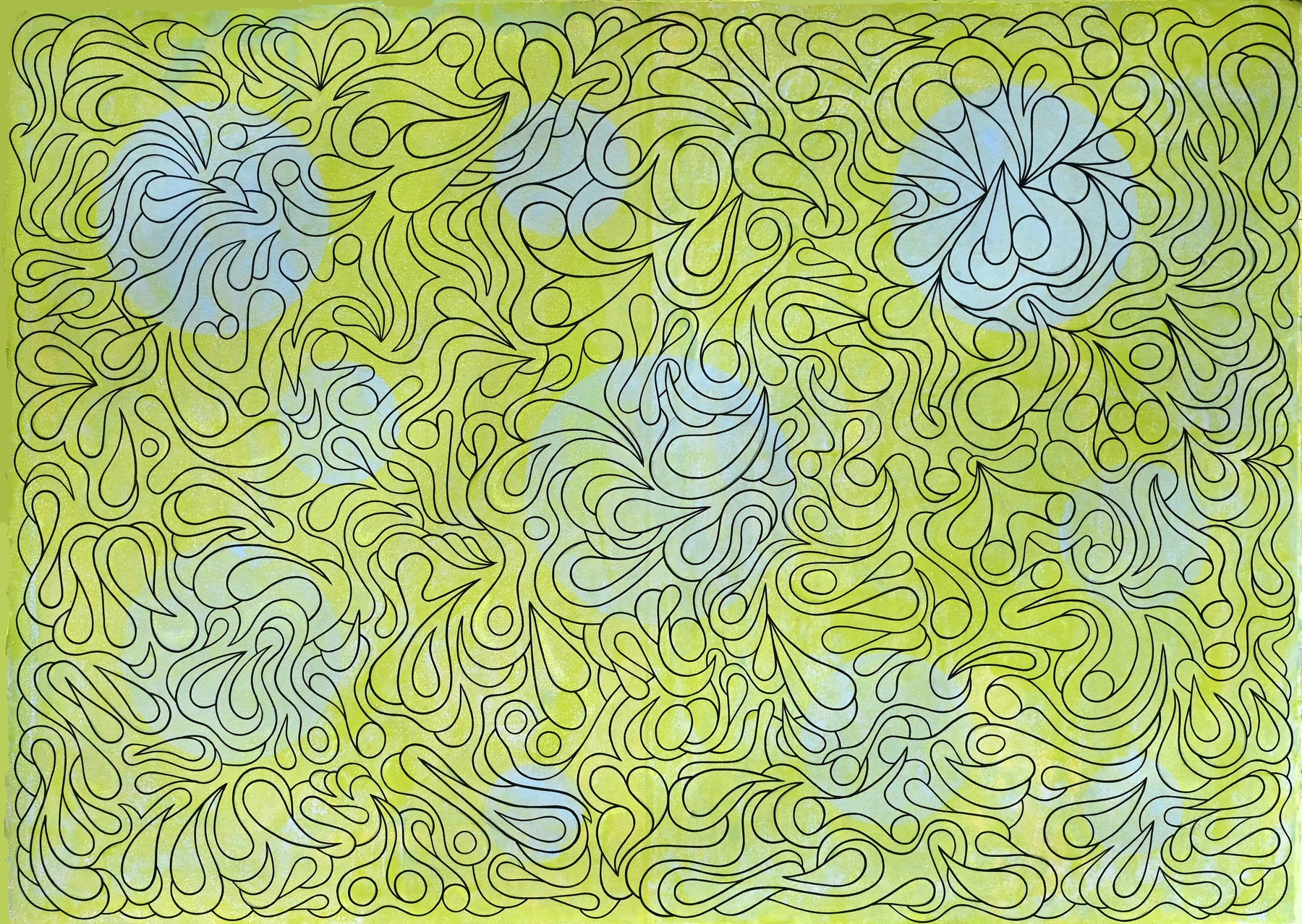 Walking Into Yellow, 2026 — Acrylic on Arches paper